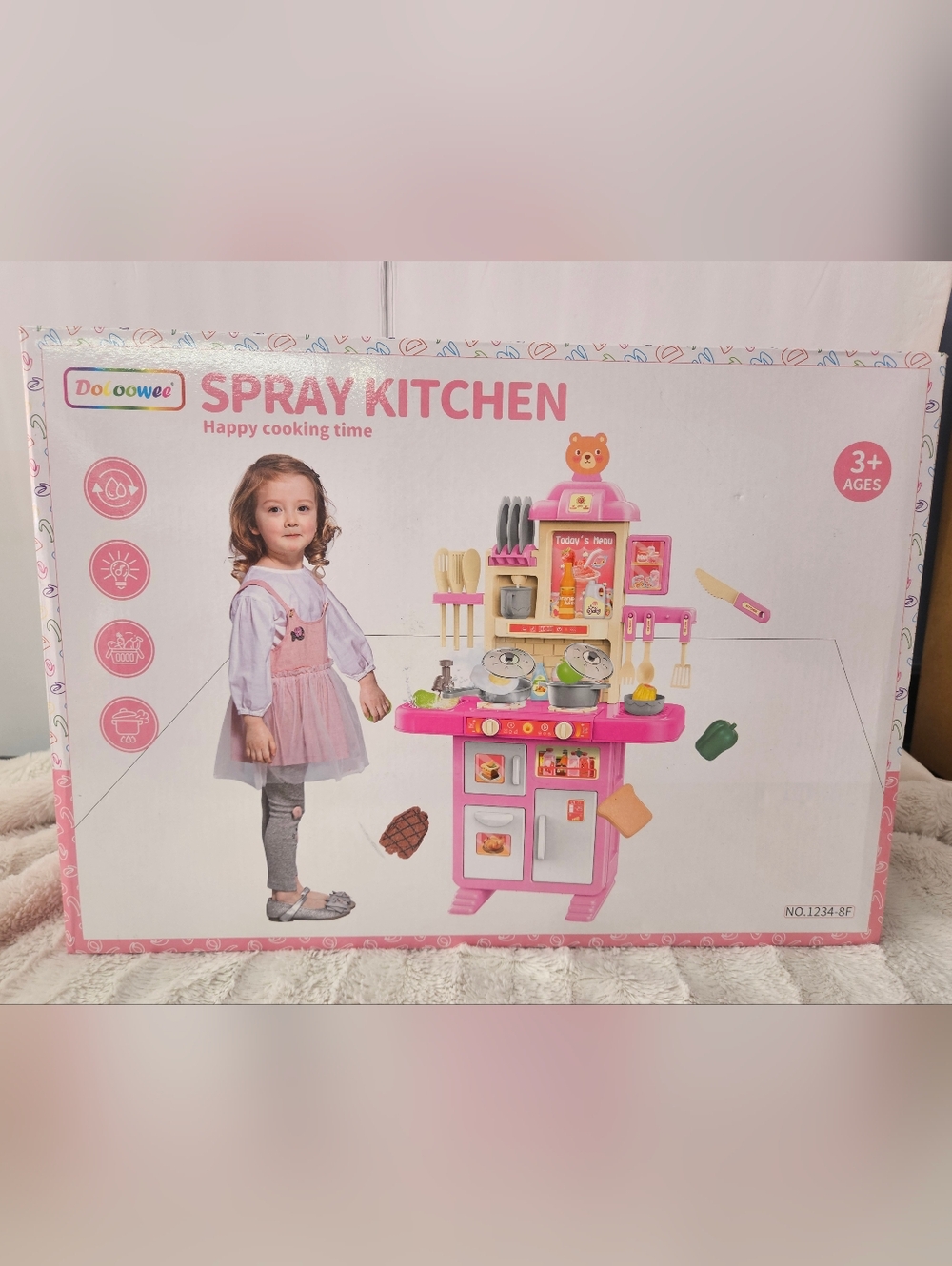 Pink Spray Kitchen Playset for Kids